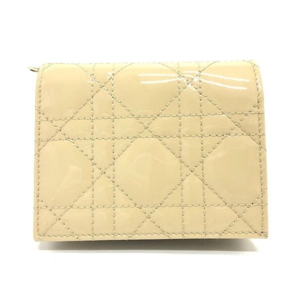 CHRISTIAN DIOR LADY DIOR Cannage Mini Wallet Compact Bifold Wallet Unused - Picture 1 of 12
